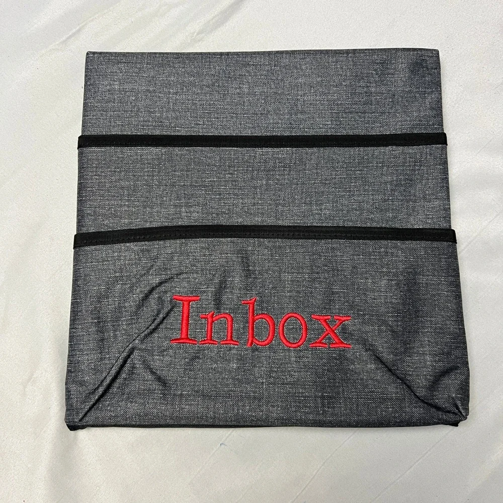 Thirty-One Inbox Wall Together Pocket Board Inbox‎ Organizer Charcoal Crosshatch